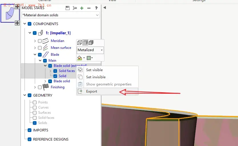 CFturbo叶片实体如何延伸